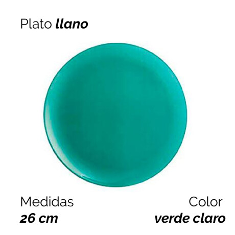 Plato Llano 26cm Verde Claro Ref. N4171 Arty Luminarc Unica