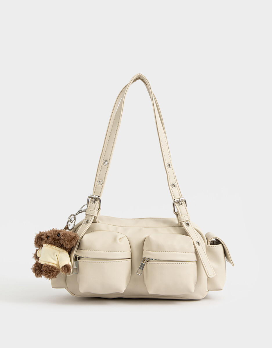 Cartera Bowling Suede Crudo 