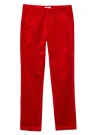 LEONA VELOUR TROUSERS Rojo