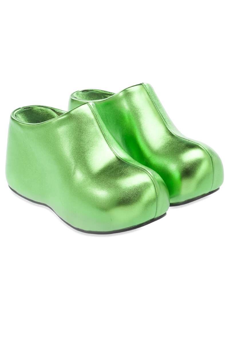 ZUECO CLOGGIN METALLIC Verde