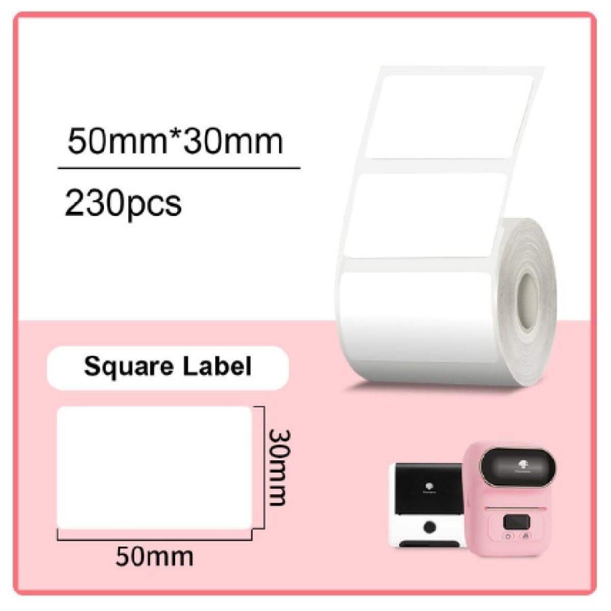 Etiqueta 30mm*50mm blanca impresora M110 230 uds. 