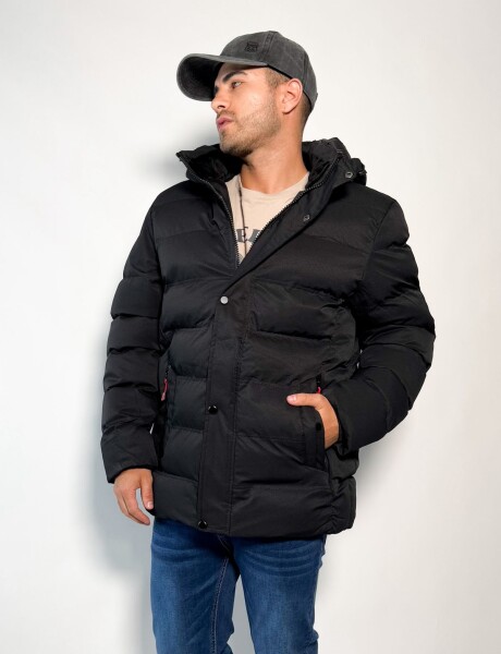 Parka abrigada con capucha desmontable Mufasa Negro