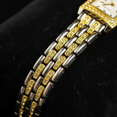 Reloj Pulsera para Mujer Diseño Clásico Elegante con Brillos Dorado
