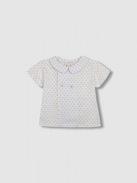 Camisa Vaquera Manga Corta Blanco