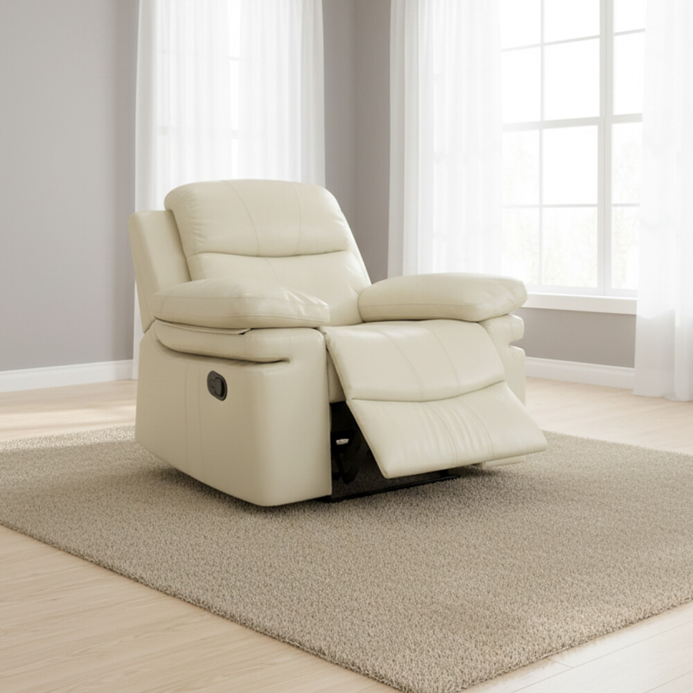 POLTRONA RECLINABLE 1 CUERPO PU NATURAL-BEIGE MR2138 CREAM