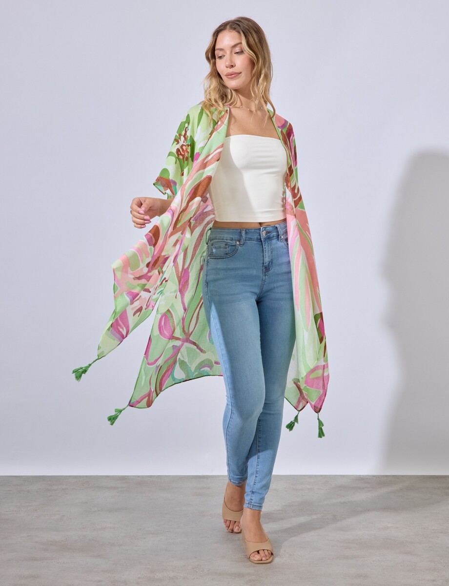 Kimono Spring - Multi/rosa 