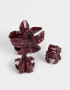 Broches Sets Hawaianas Set De Broches Flor Hawaiana - Rojo Burdeaux
