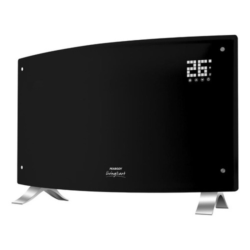 Vitroconvector curvo Peabody con display y control remoto 2000W Negro