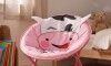 Silla Honguito Infantil Plegable de Metal Vaca