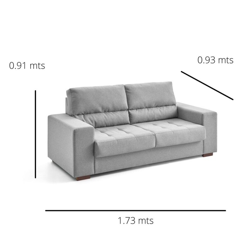 SOFA 2 CUERPOS - TELA GRIS CLARO SOFA 2 CUERPOS - TELA GRIS CLARO