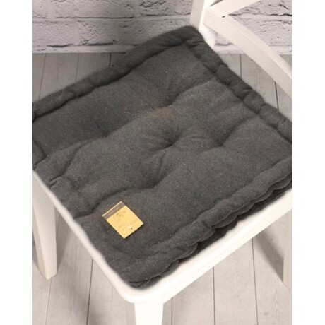 Almohadón Tatami Selecta en algodón 40x40cm Gris oscuro