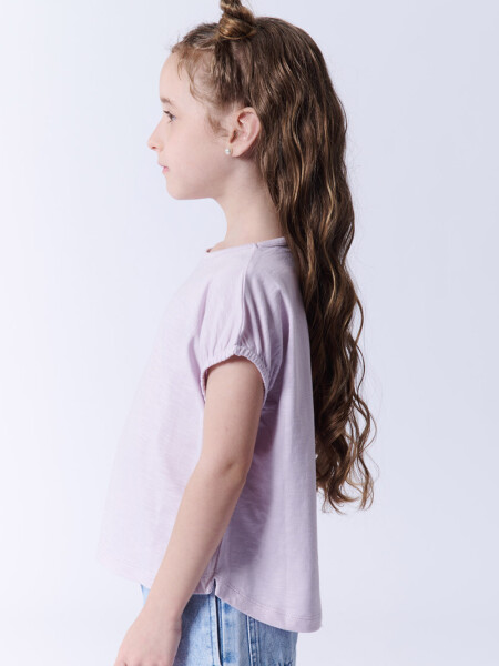 Remera crop Lila
