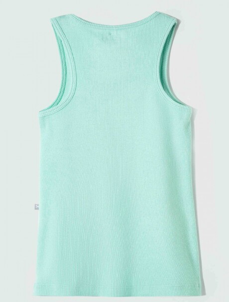 MUSCULOSA BÁSICA INFANTIL ACANALADA CELESTE