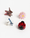 Broches Sets Animales Set De 4 Broches Insectos Minis. - Combinacion Multicolor