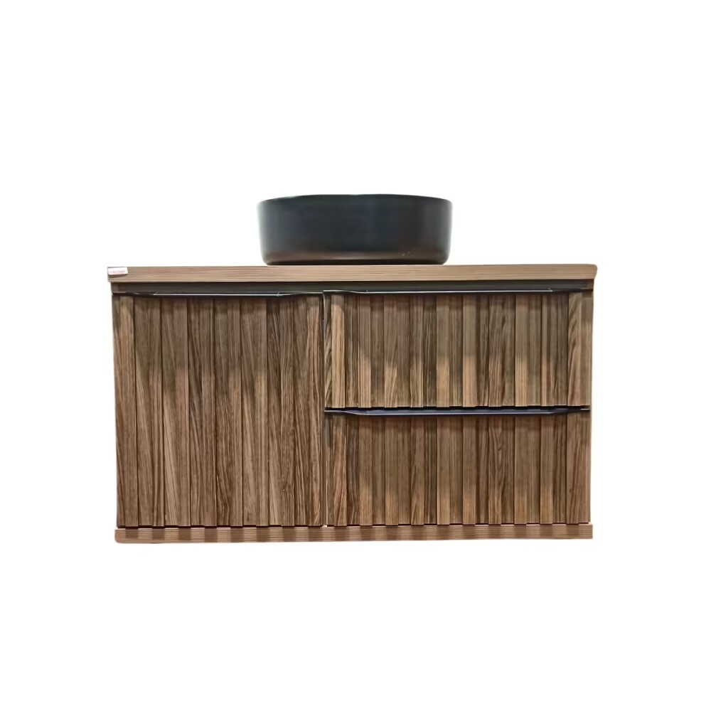 Mueble de baño suspendido Cecilia Nogal 78 cm sin bacha Mueble De Baño Suspendido Cecilia Nogal 78 Cm Sin Bacha