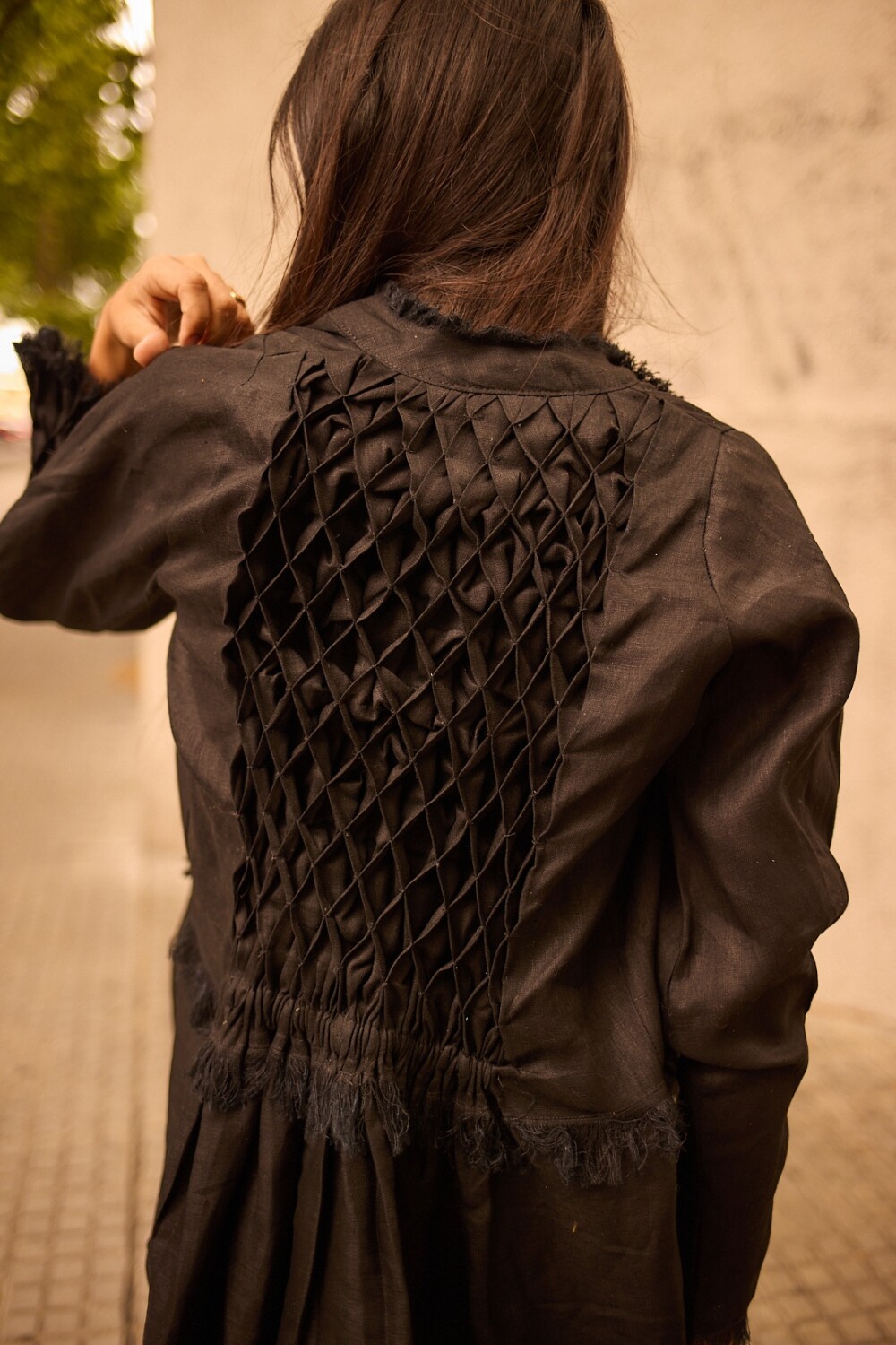 Long Smock Shirt Negro