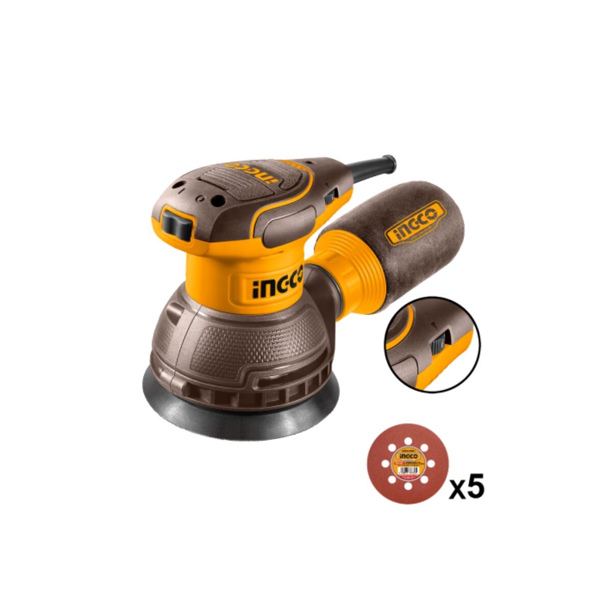 LIJADORA ROTO ORBITAL INGCO 320W 125MM Lijadora Roto Orbital Ingco 320w 125mm