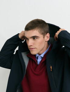300550 CAMPERA HARRINGTON LABEL Azul Oscuro