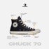 Championes Unisex Converse All Star Chuck 70 Hi Negro - Blanco