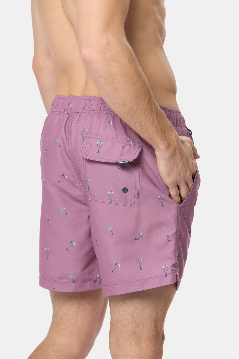 SHORT DE BAÑO ESTAMPADO Rosado