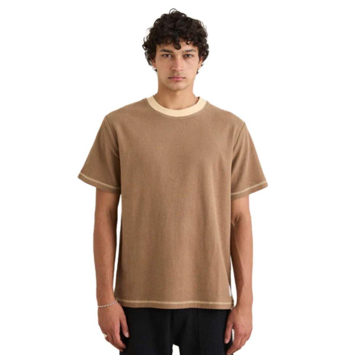 Remera Rhythm Contrast Vintage Terry - Marron 