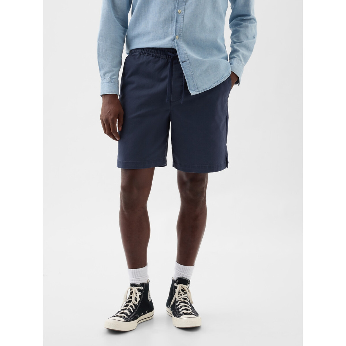 V-8IN ESSENTIAL EASY SHORT - VINTAGE NAVY 