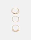 Sets Anillos Metal Set Anillos De Metal - Dorado