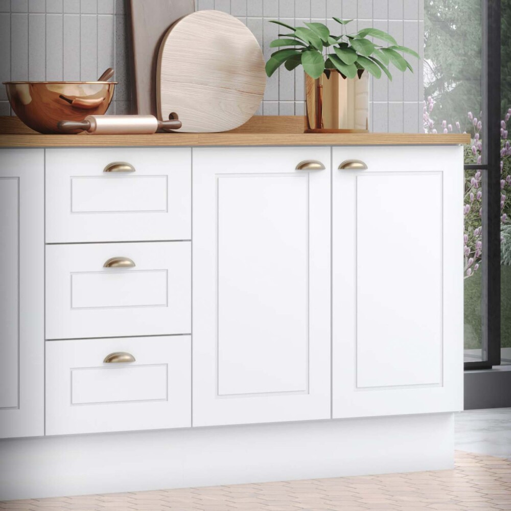 BAJO MESADA 120 CM MDF BLANCO AMERICANA