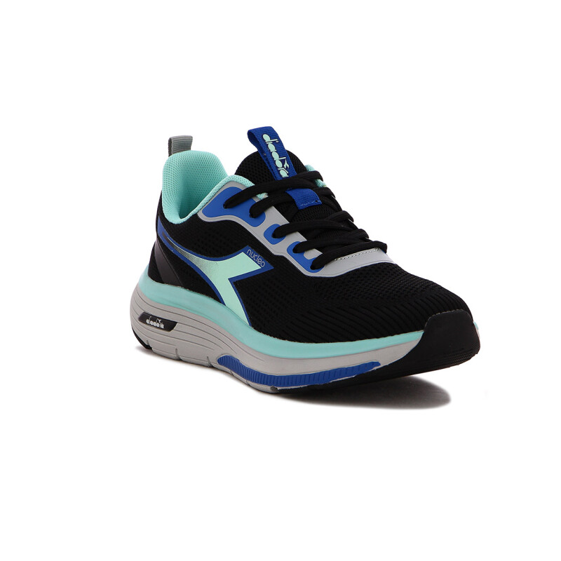 Championes Deportivos Mujer Diadora Moon Negro-Aguamarina