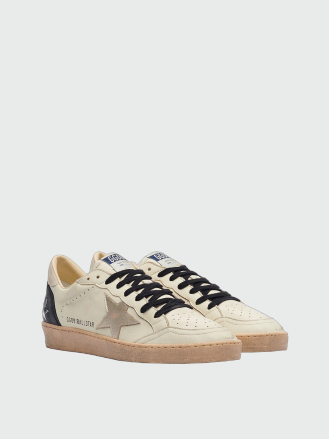 GOLDEN GOOSE - ZAPATILLA BALLSTAR EN NAPPA CON ESTRELLA LAMINADA Y ESPOLÓN EN CUERO Alta Automática