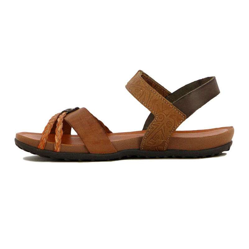 Country Sandalia Casual Cuerotiras Cruzadas Trenzada Telha-mix