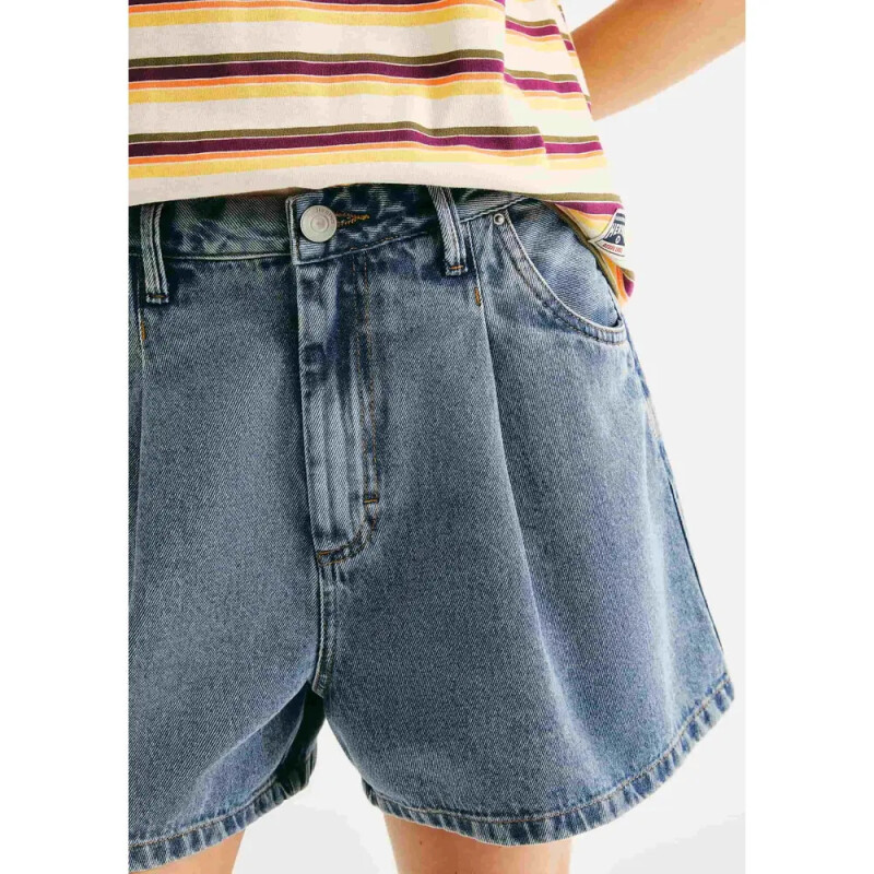 SHORTS FEM AZUL MEDIO