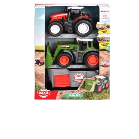 Dickie set x 3 vehiculos de 15 cm de granja 001
