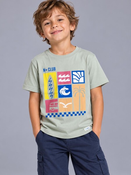 T-SHIRT N.SAILS 1515 M.C ESTAMP VERDE