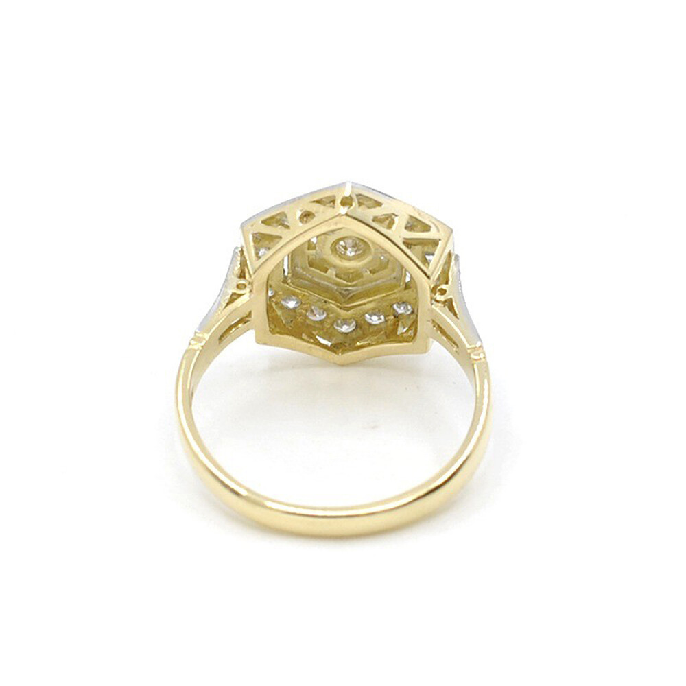 Anillo Oro 18K, Platino Y Brillantes Anillo Oro 18K, Platino Y Brillantes