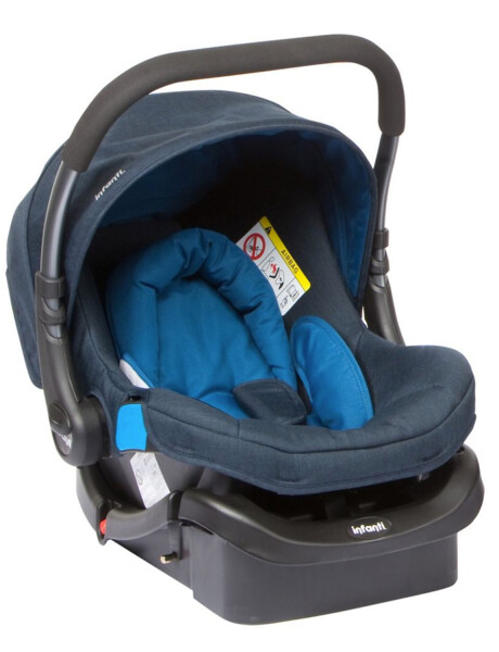 Coche de bebé tipo cuna Infanti Epic 4G Travel System con cubre pies + silla para auto con base Azul