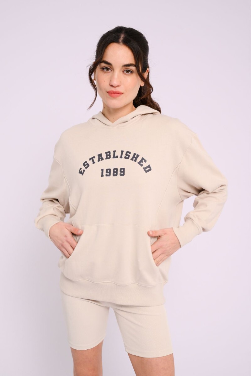 Canguro de felpa oversize - Crudo 