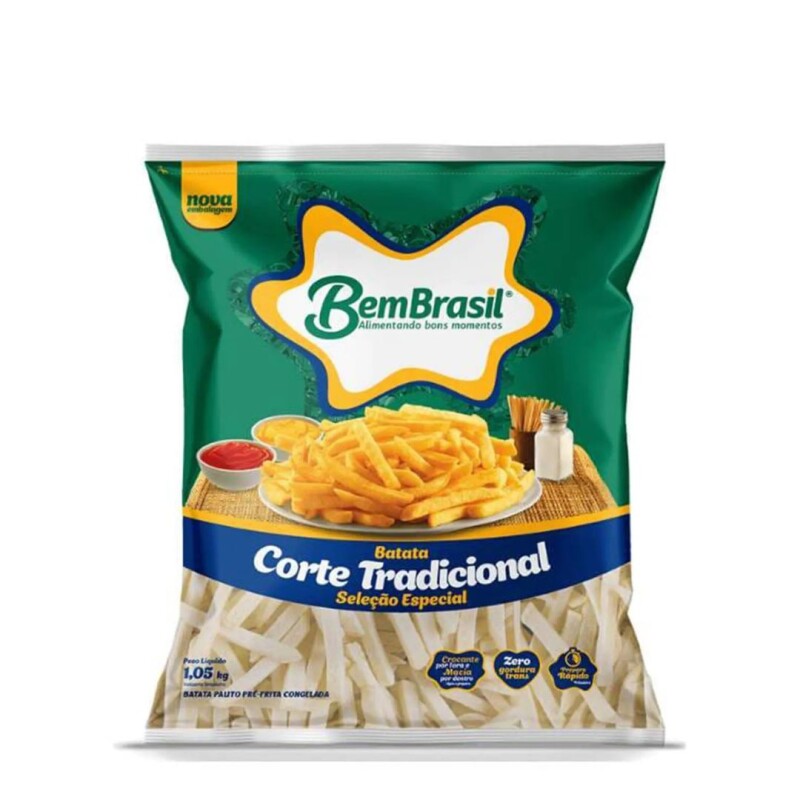 Papas fritas Bem Brasil tradicional 2 kg Papas fritas Bem Brasil tradicional 2 kg