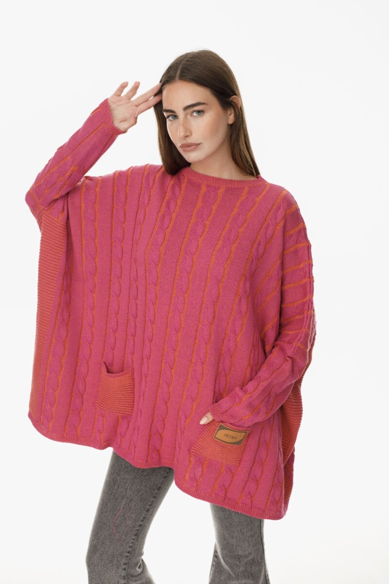 Sweater Oceano Magenta/Naranja