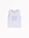MUSCULOSA ESTAMPADA CELESTE (V)
