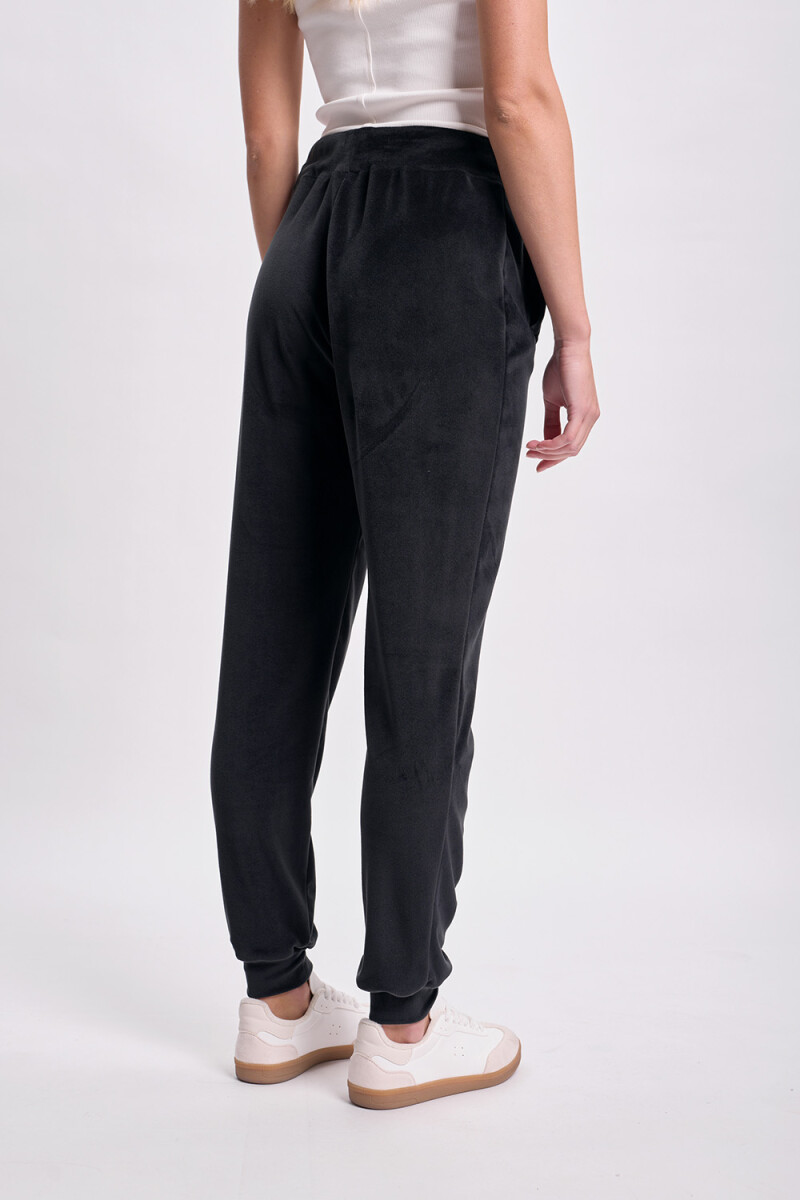 Pantalón jogger plush Negro
