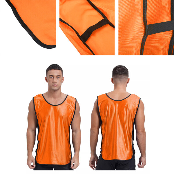 Chaleco Entrenamiento Deportes Futbol Adultos Unisex Fitness Variante Color Naranja