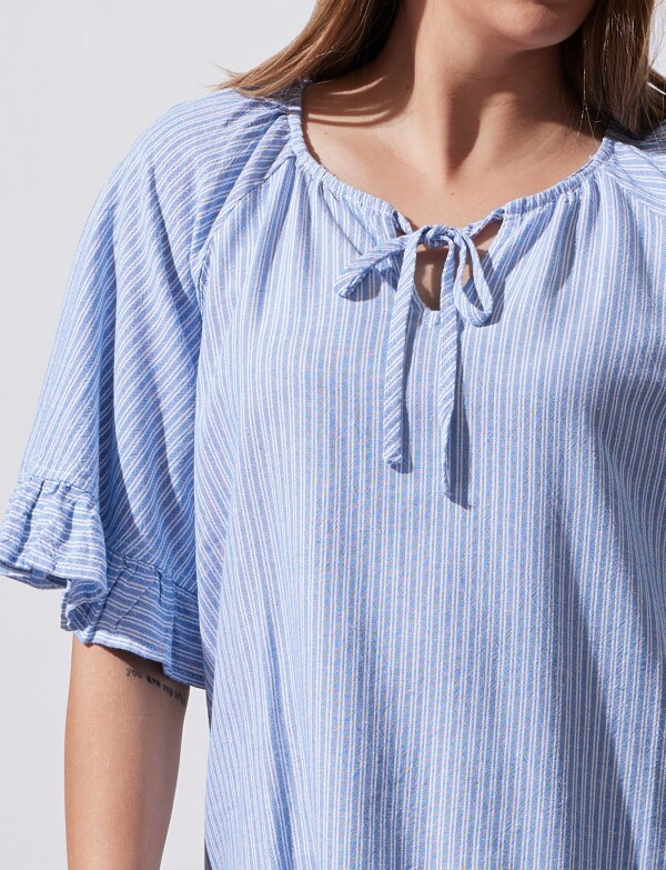 Blusa Lino CELESTE/MULTI