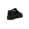 Euro Teens Sandalia Casual Tiras Cruzadas C/talón Suela Tractor Negro