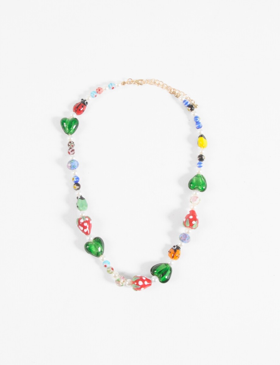 Collar dijes murano - multicolor 