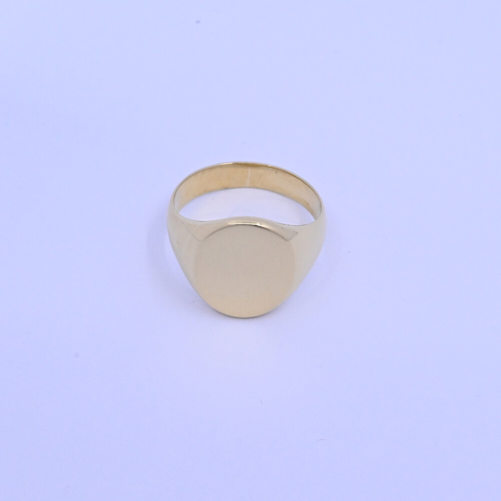 Anillo oro 18k macizo sello mesa oval. Anillo oro 18k macizo sello mesa oval.