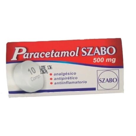 Paracetamol Szabo 500mg 10 Comprimidos Paracetamol Szabo 500mg 10 Comprimidos