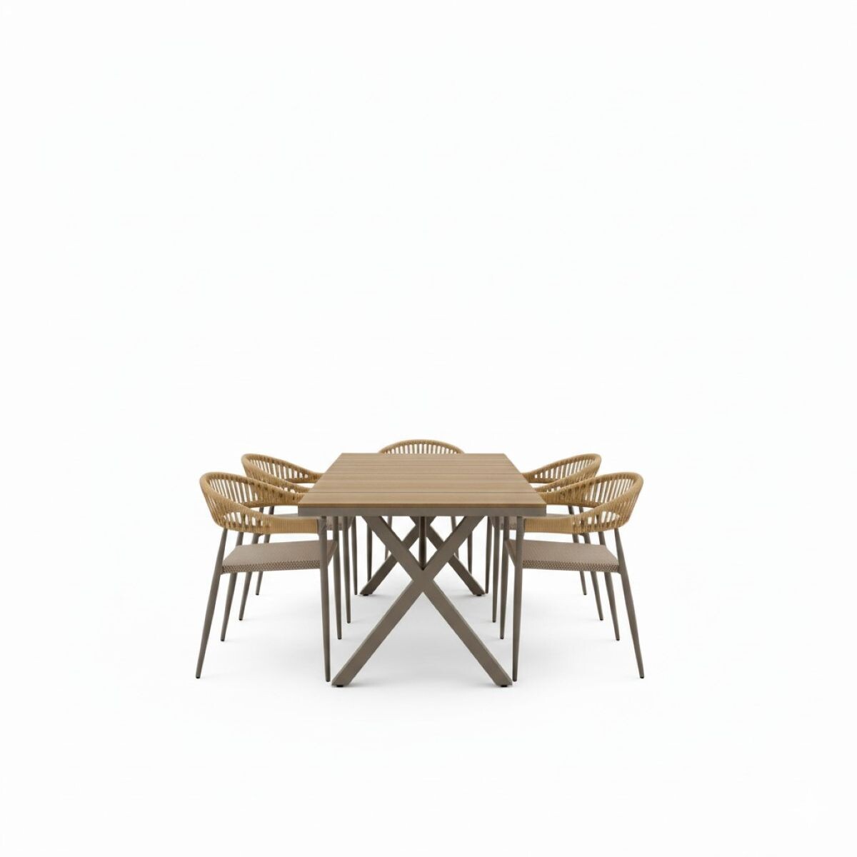 JGO DE MESA BEIGE P/JARDIN 7PZAS 