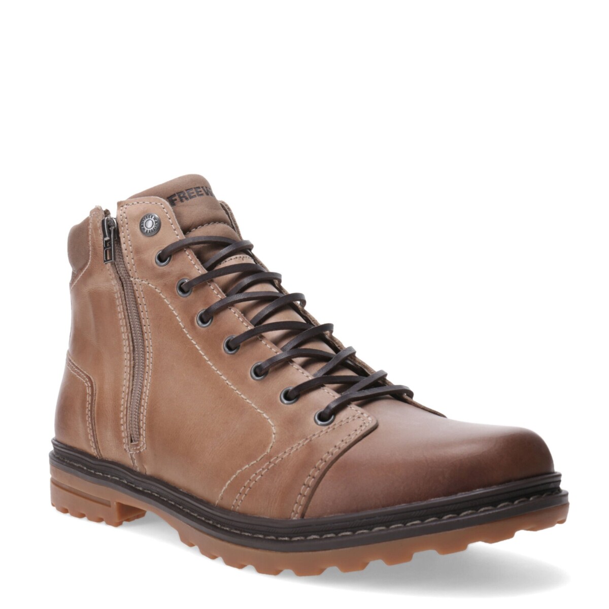 Botas de Mujer Freeway Casual - Beige Arena (Cuero Graso) 