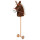 Peluche Cabeza De Caballo Palo Ruedas Niños N1 Marron